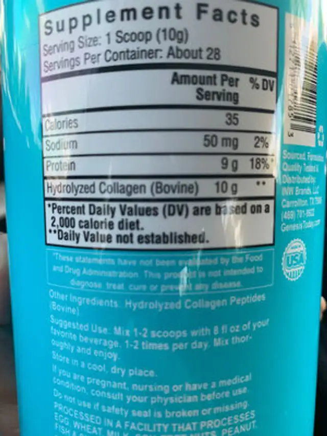 Unknown ingredients label