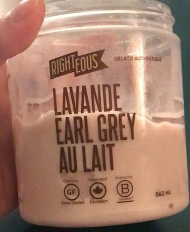 Glace lavande earl grey au lait