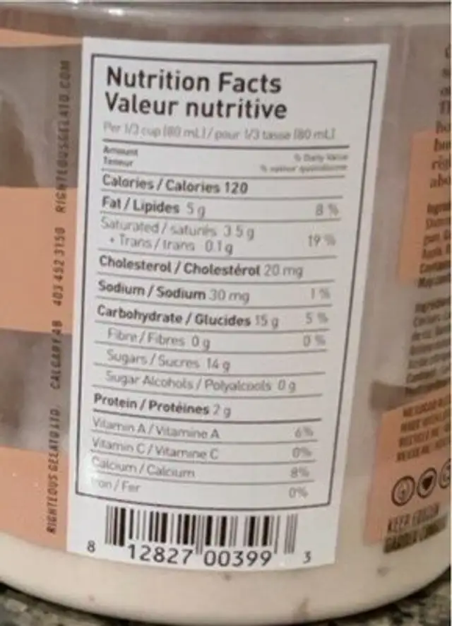 Righteous sweet black cherry nutrition facts table