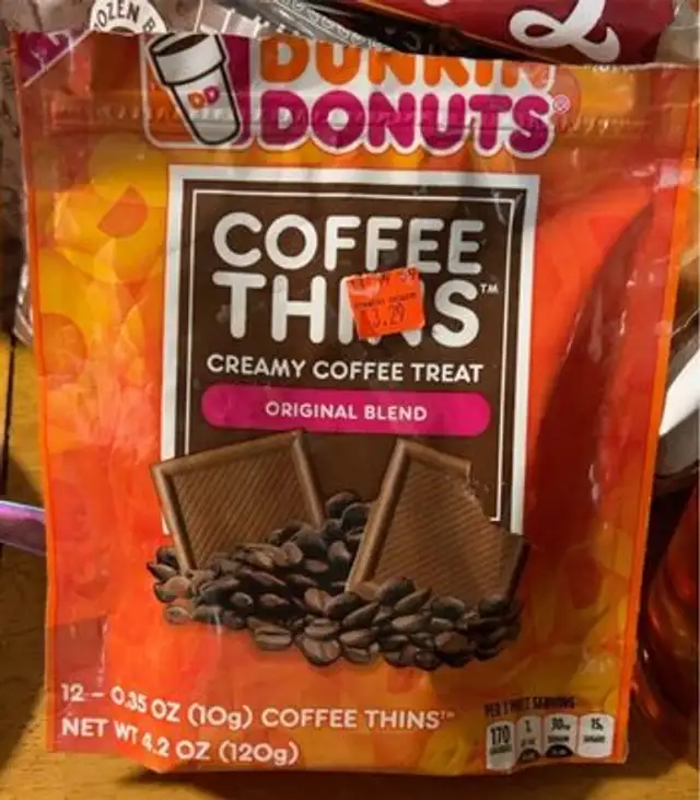 Dunkin donuts coffee thins