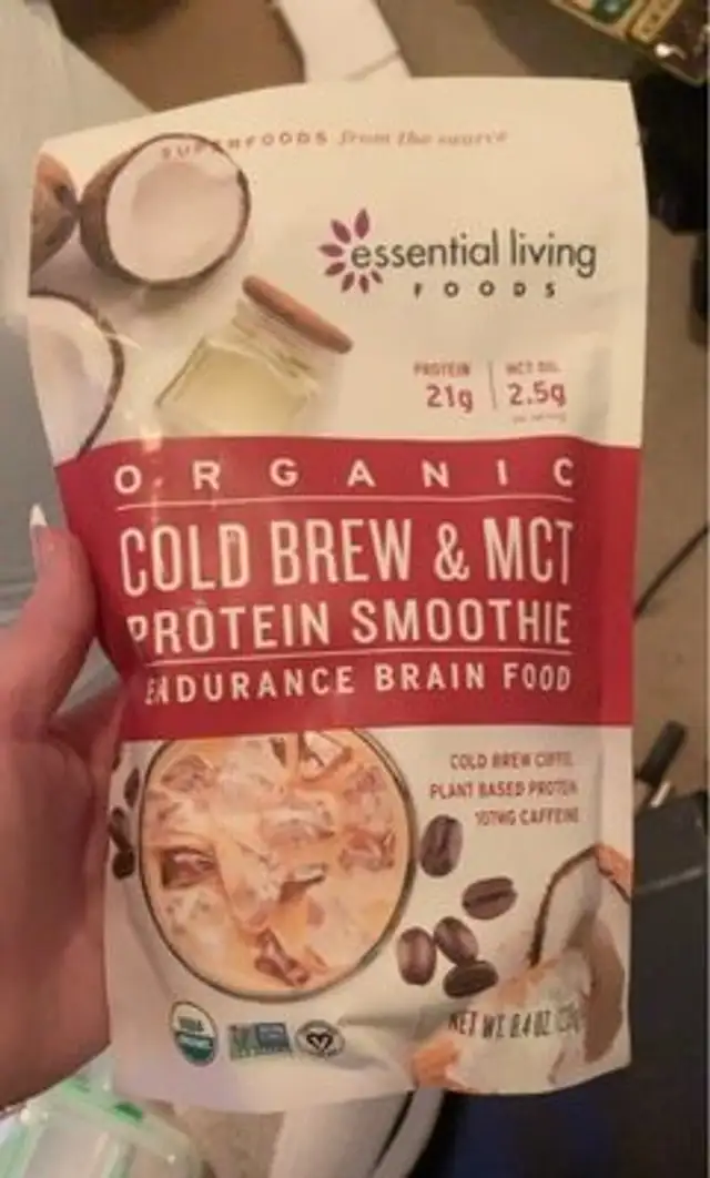 Organic cold brew protein smoothie