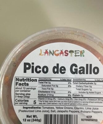 Pico de gallo front packaging