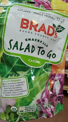 Brads salad to go front packaging