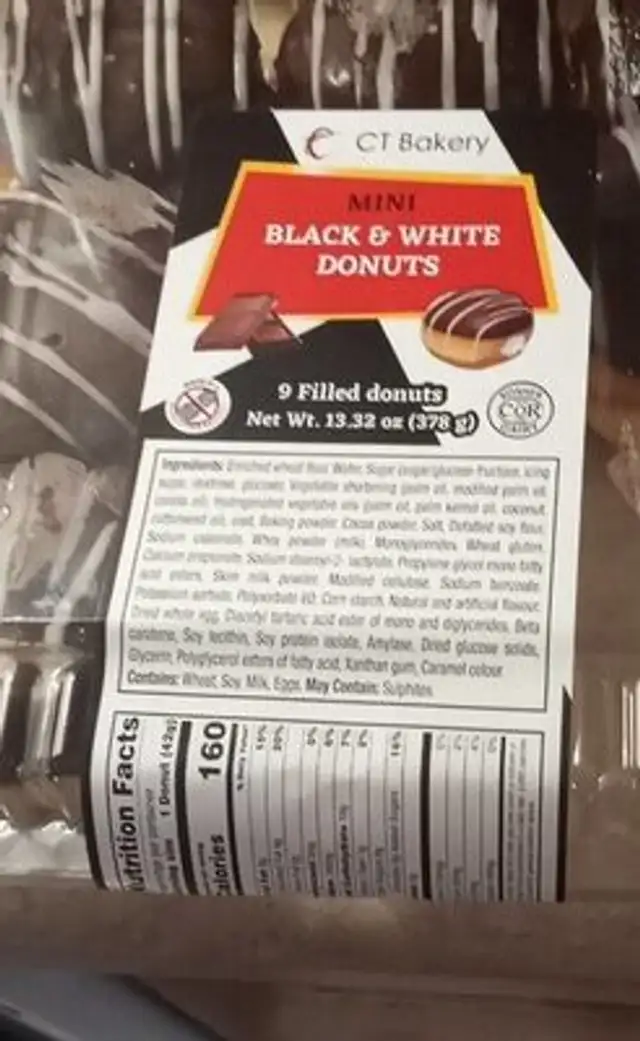 Mini black and white donuts