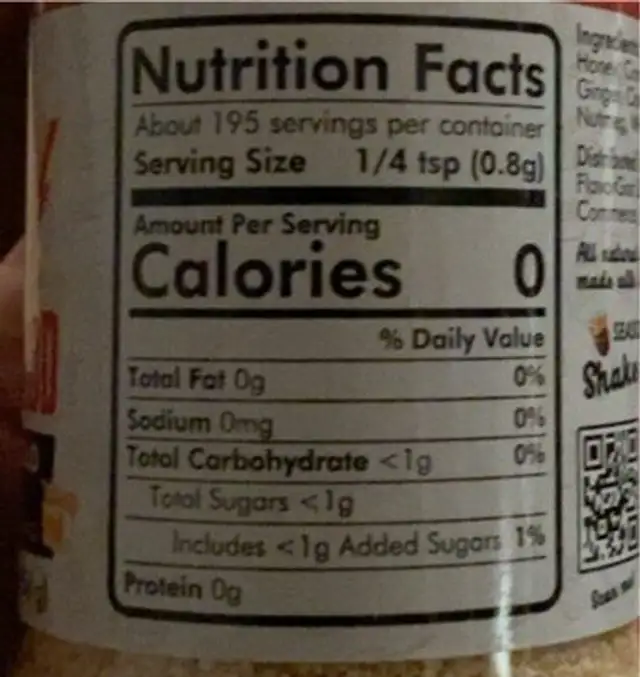 Best-selling seasonings gingerbread cookie nutrition facts table
