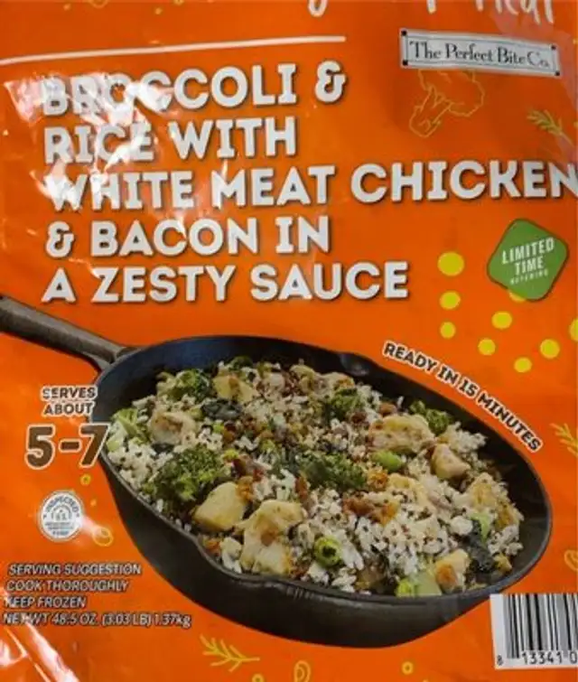 Broccoli & Rice with White Meat Chicken & Bacon