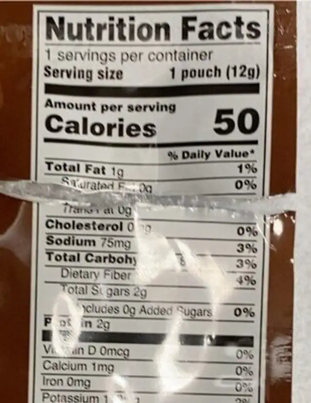 Black Truffle Seasoned Sweet Corn nutrition facts table