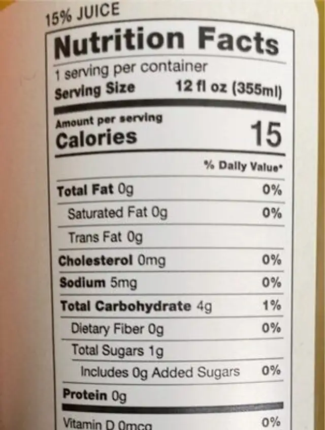 Organic turmeric boost low glycemic lemonade nutrition facts table