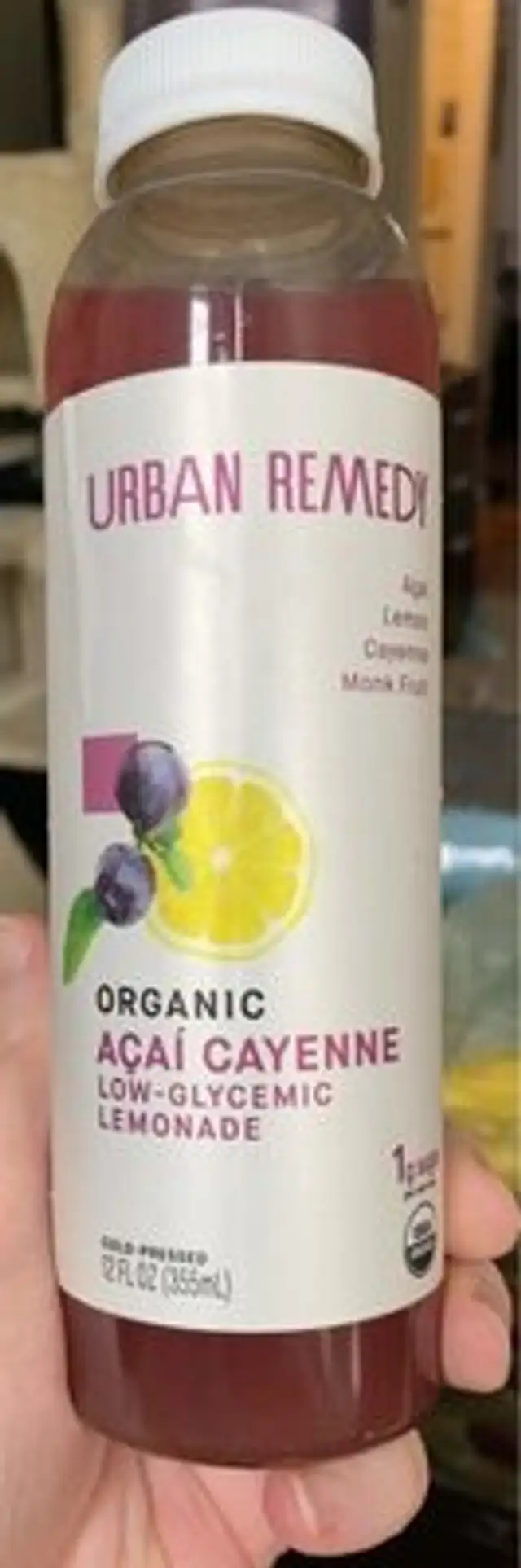 Organic acai cayenne low glycemic lemonade