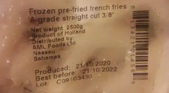 Unknown ingredients label