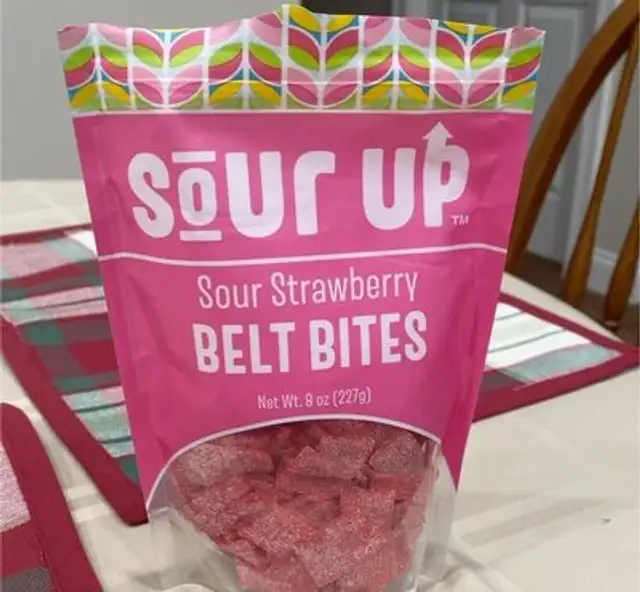 Sour Strawberry Belt Bites