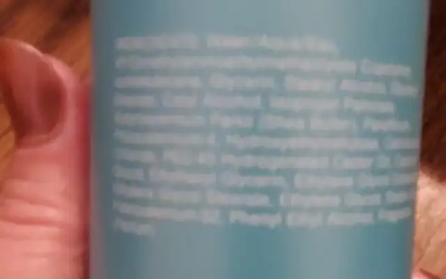 Unknown ingredients label