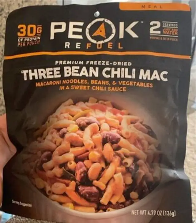 Premium Freeze-Dries Three Bean Chili Mac