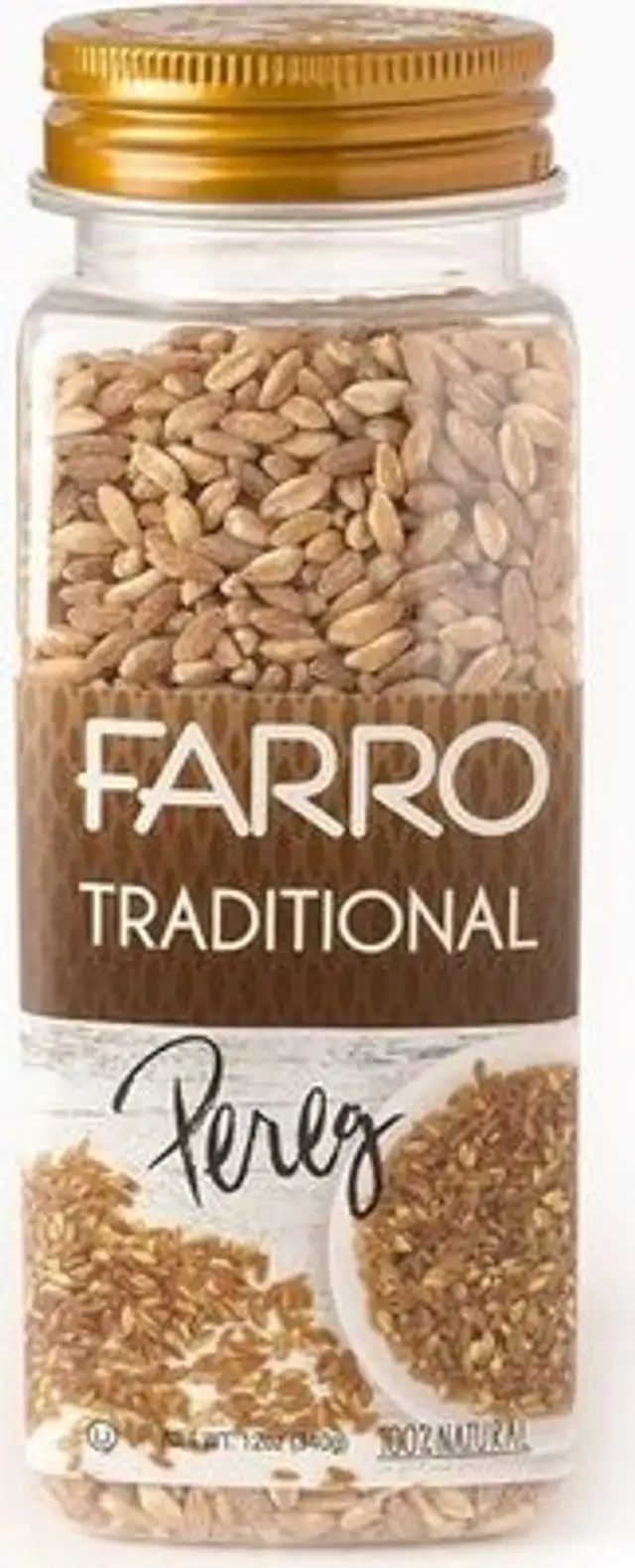 Farro grains traditional canister packed grocery gourmet foods