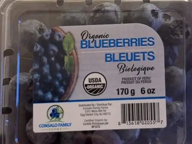 Organic blueberries