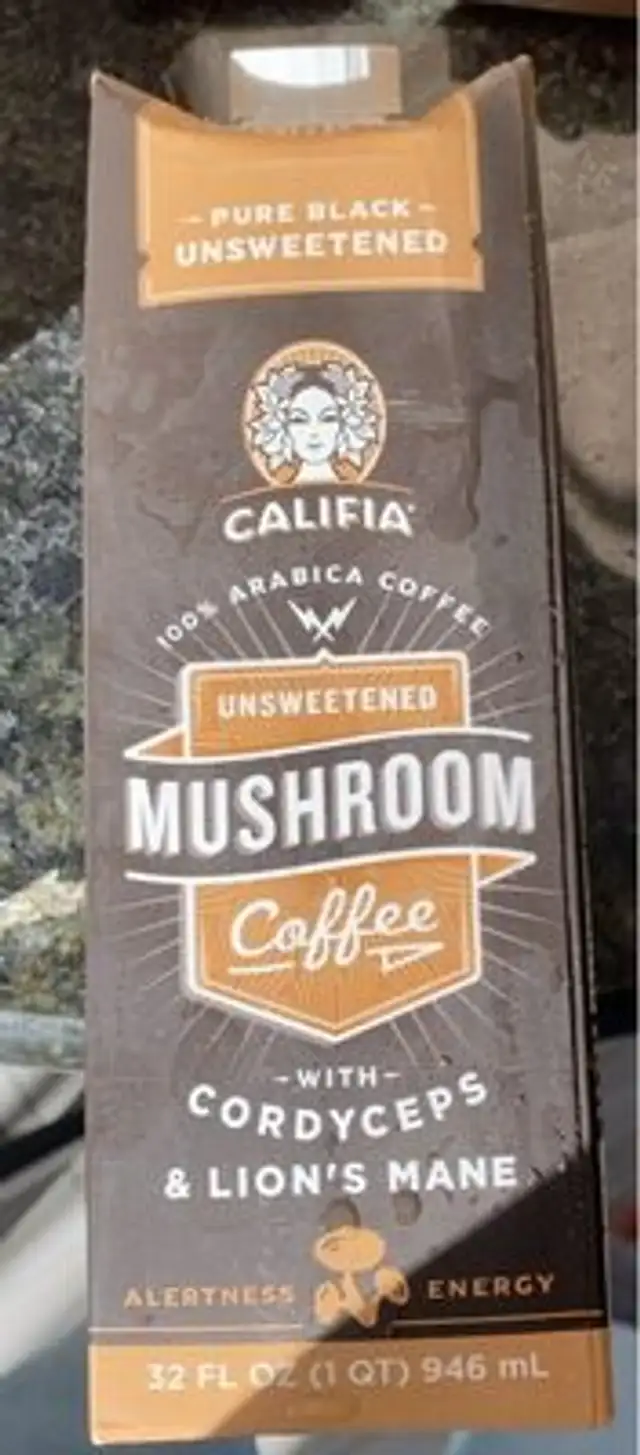 Unsweetened mushroom coffee