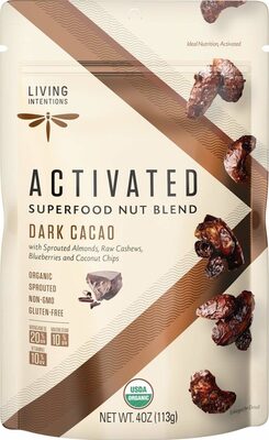 Sprouted organic nut blend dark cacao nongmo