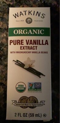 Organic Pure Vanilla Extract with Madagascar Vanilla Beans