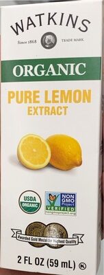 Organic Pure Lemon Extract front packaging