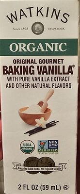 Organic Original Gourmet Baking Vanilla with Pure Vanilla Extract with Other Natural Flavors front packaging