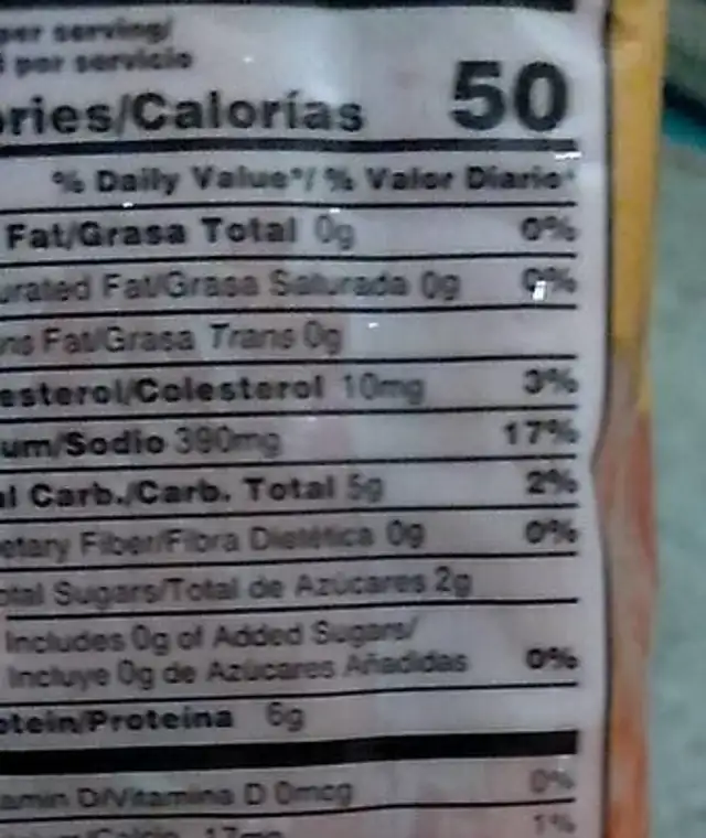 Fisher cake nutrition facts table