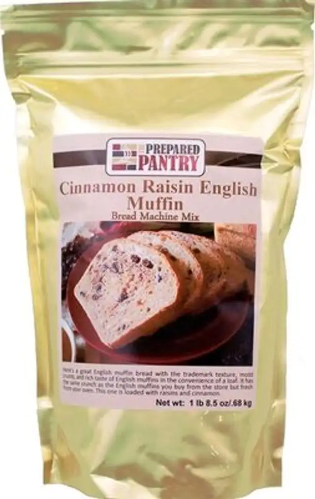 Cinnamon raisin english muffin gourmet bread machine mix