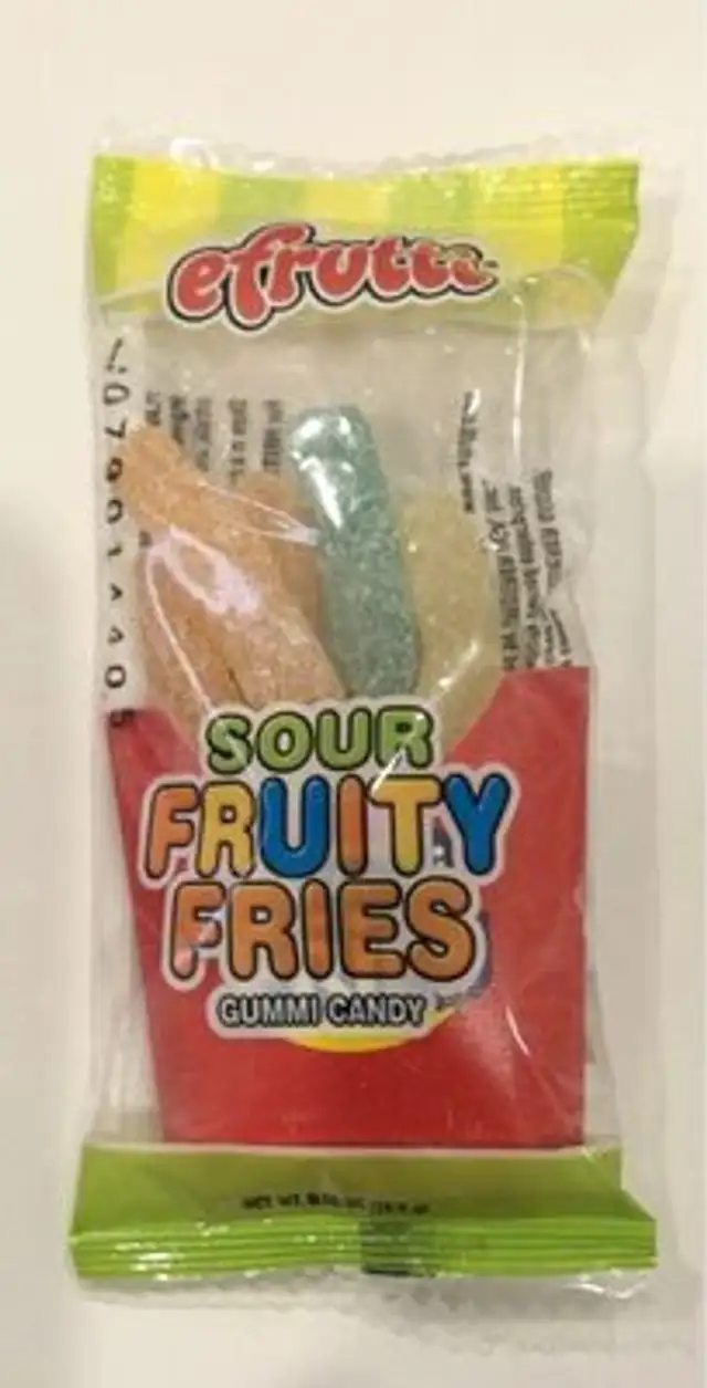 Sour fruity fries gummi candy