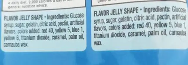 Bonbons Sac à Lunch 77G ingredients label