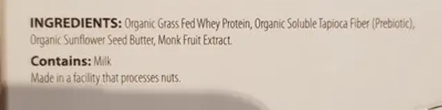 Primal thin whey protein bar ingredients label