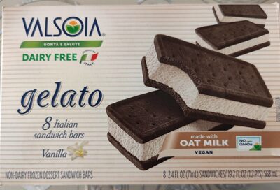 Gelato Mini Italian Sandwiches Vanilla Oat Milk