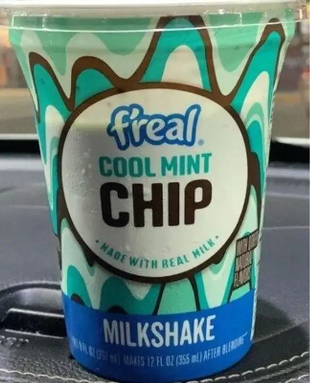 Cool mint chip milkshake
