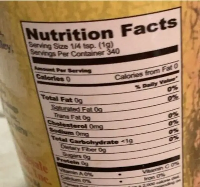 Benoits best spicy saltfree seasoning nutrition facts table