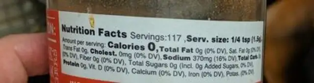 Oh canada steak seasoning bbq and steak rub ounces nutrition facts table
