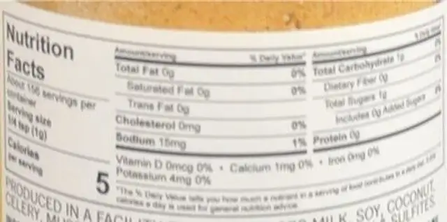 Maui Wowee  | Hawaiian Teriyaki Blend nutrition facts table