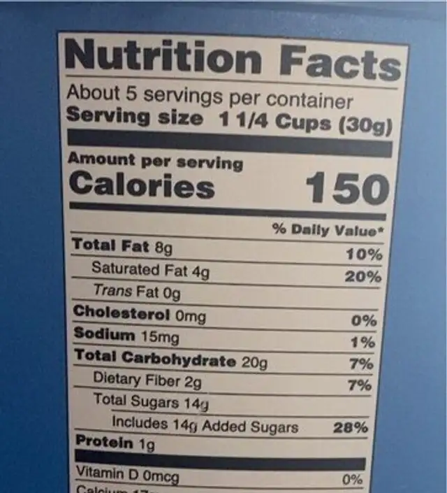 M&M mini popcorn nutrition facts table