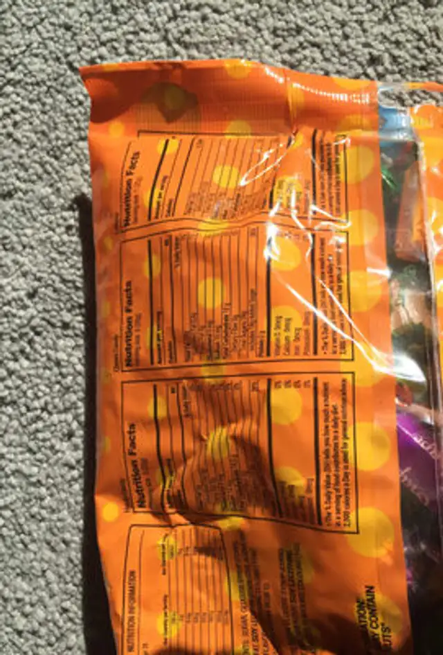 Unknown ingredients label