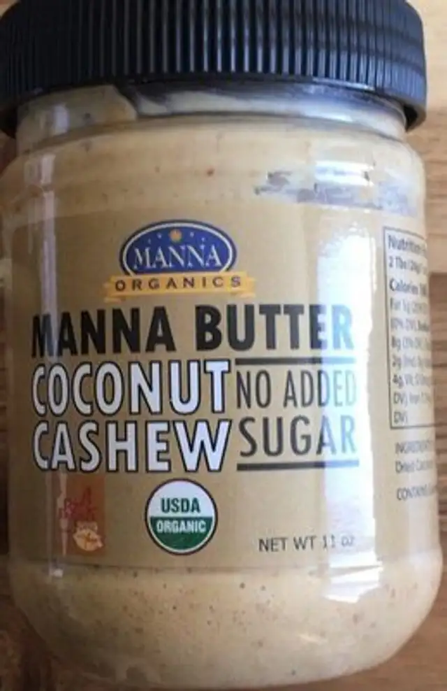 Manna Organics Manna Butter Coconut Cashew No Added Sugar