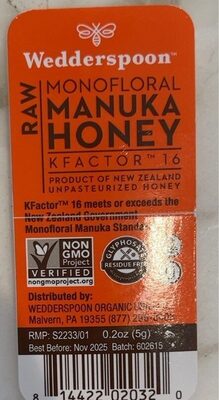Raw Manuka Honey KFactor 16