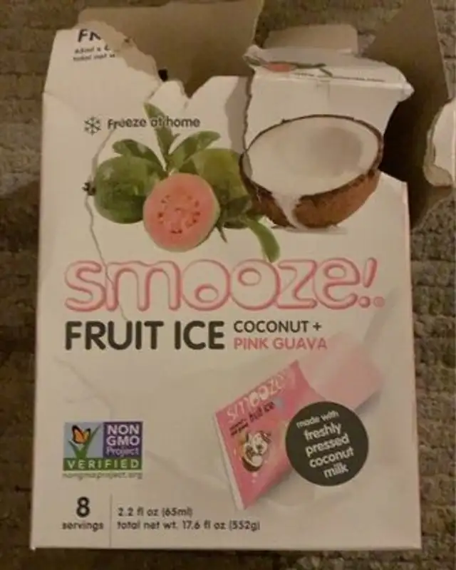 Fruit ice, coconut + pink quava