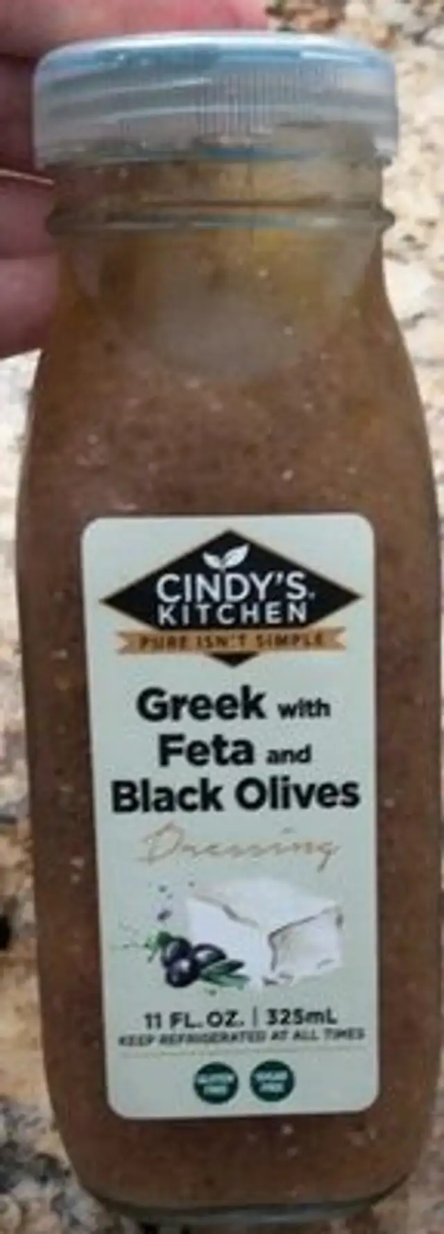 Greek feta black olives dressing