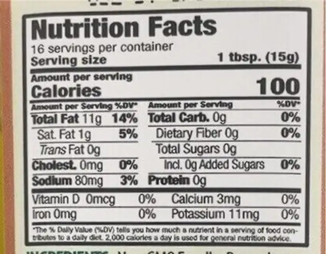 Mediterranean Herb Ultimate Cooking Sauce nutrition facts table