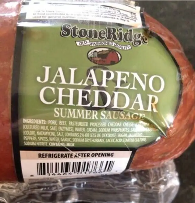 Jalepeno cheddar summer sausage