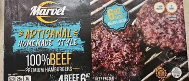 100% beef premium hamburguer