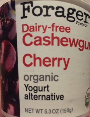 Cherry organic dairy-free cashewgurt yogurt, cherry