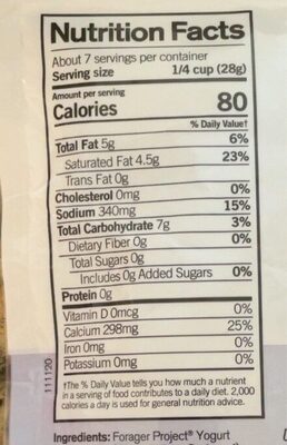 Organic mozzarella vegan and dairy free nutrition facts table