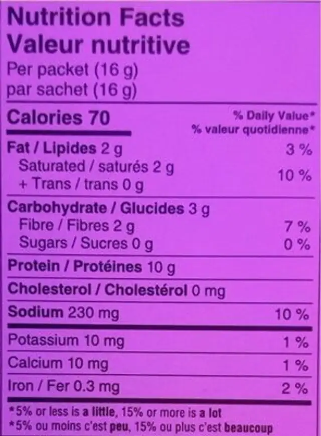 Bone Broth Instant Chicken Broth Thai Coconut nutrition facts table