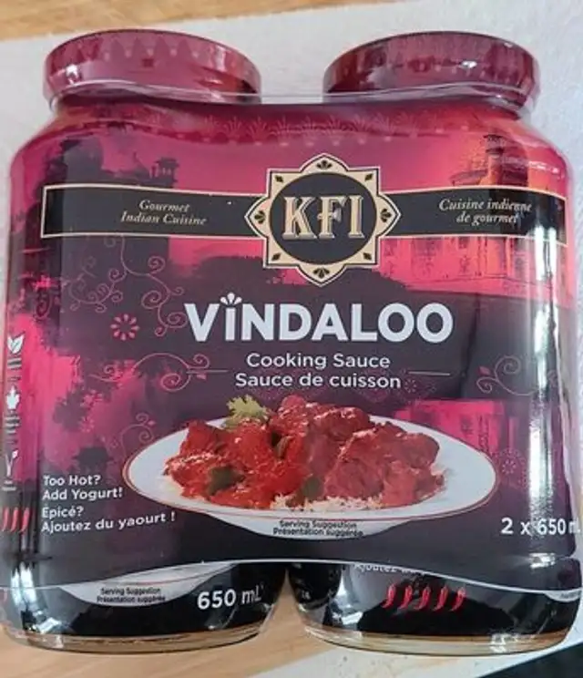 Vindaloo cooking sauce