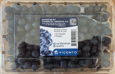 Blueberries front packaging