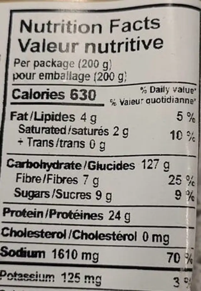 Tiberino Italian one pot Orecchiette with broccoli nutrition facts table