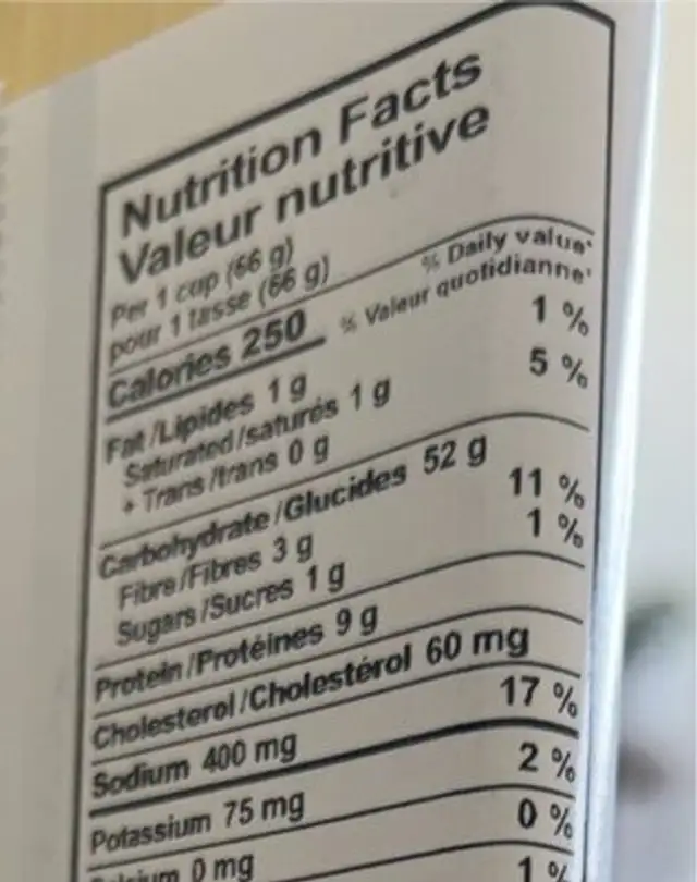 Italian one-pot Pappardelle with porcini mushrooms nutrition facts table